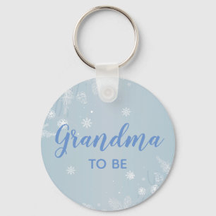 Grandma to be Blue Baby Boy Shower l New Grandma B Keychain
