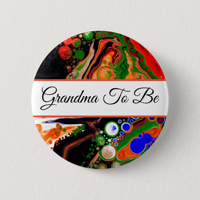 Grandma To Be | Boy's  Baby Shower   2 Inch Round Button (Front)