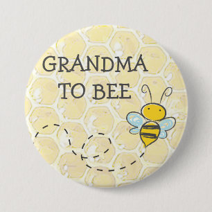 GRANDMA to Be Bumblebee Baby Shower Button