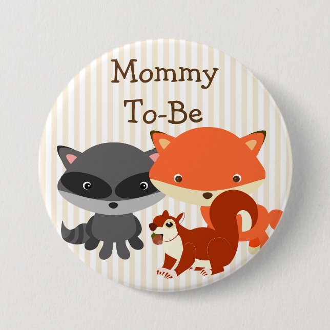 Grandma To Be Button Woodlands Theme (Front)