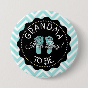 Grandma to be Chevron Baby Shower button
