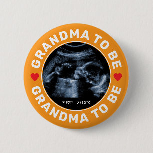 Grandma To Be Custom Photo Baby Shower Party 2 Inch Round Button