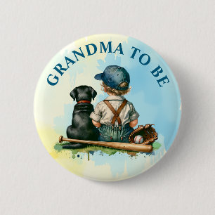 Grandma To Be   Cute Baby Shower  2 Inch Round Button