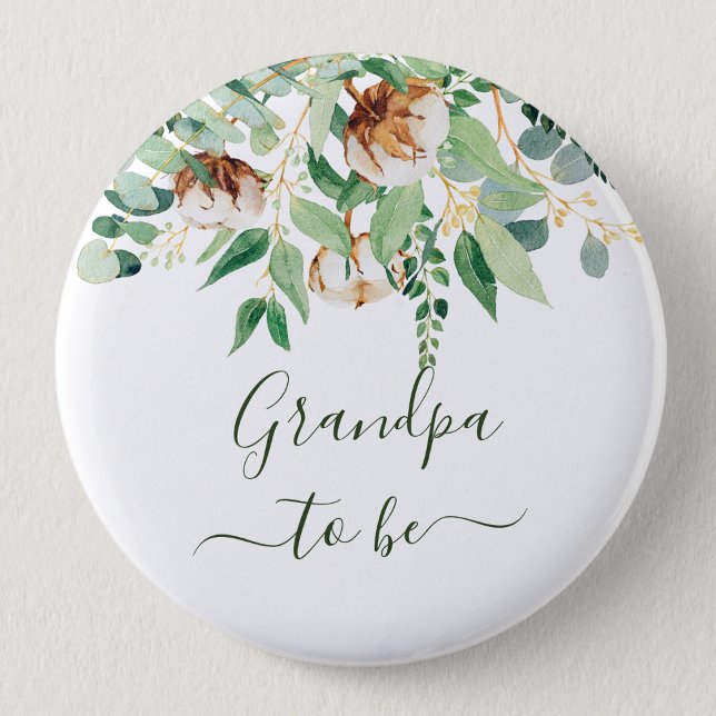 Grandma To Be Eucalyptus Greenery Button (Creator Uploaded)