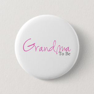 Grandma To Be (Pink Script) 2 Inch Round Button