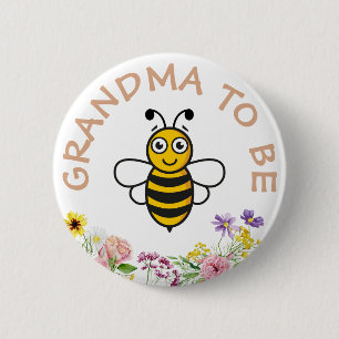 Grandma To Be Sweet As Can Bee 2 Inch Round Button