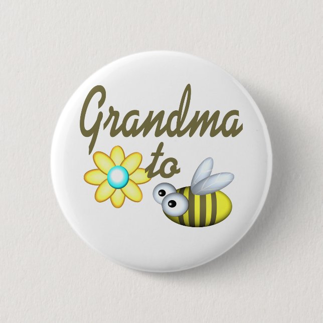 Grandma to Bee 2 Inch Round Button (Front)