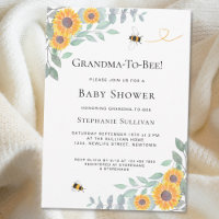 Grandma-To-Bee Baby Shower Invitation