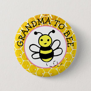 Grandma to Bee Boy's Baby Shower 2 Inch Round Button