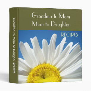 Grandma to Mom to Daughter RECIPES binders