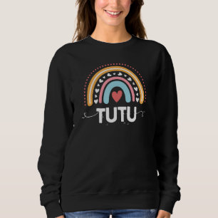 Grandma Tutu For Grandma Cute Tutu Rainbow Mother Sweatshirt