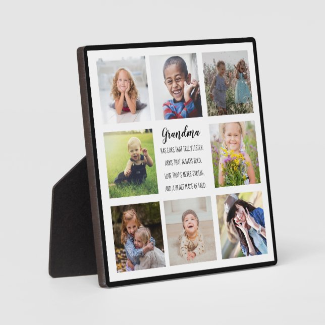 Grandma Verse 8 Photo Tabletop Plaque with Easel (Recto)