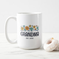 Grandma Vintage Floral Cute Groovy Flower Custom