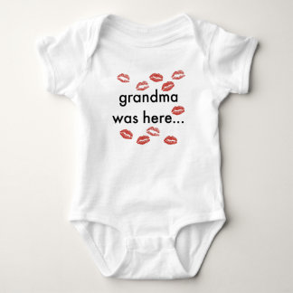 'grandma was here' baby bodysuit