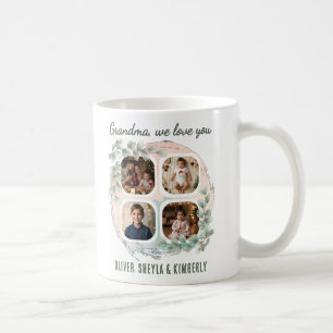 Grandma we love you 6 Photo Collage Eucalyptus Coffee Mug