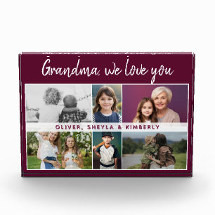 Grandma we love you Grandchildren Keepsake 6 Photo Block