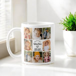 Grandma We Love you Hearts Modern Photo Collage  Coffee Mug<br><div class="desc">The Grandma 8-Photo Personalized Custom Text Gift is a heartwarming and unique way to show Grandma your love.</div>