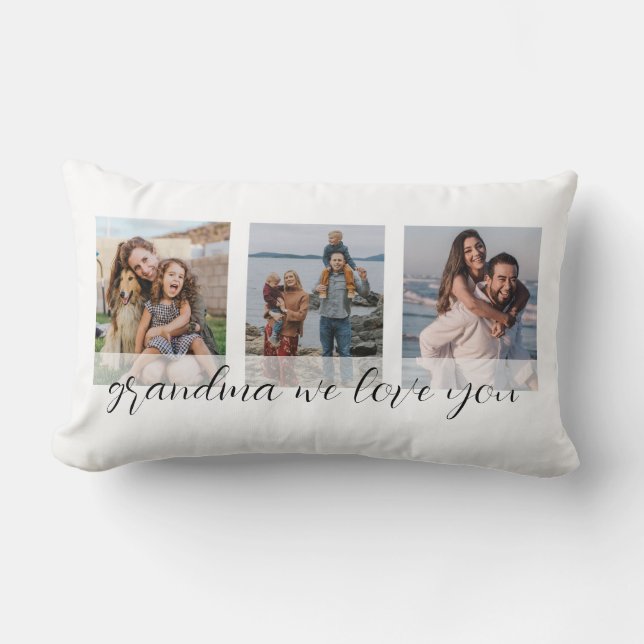 Grandma We Love You Mother's Day Lumbar Pillow (Front)