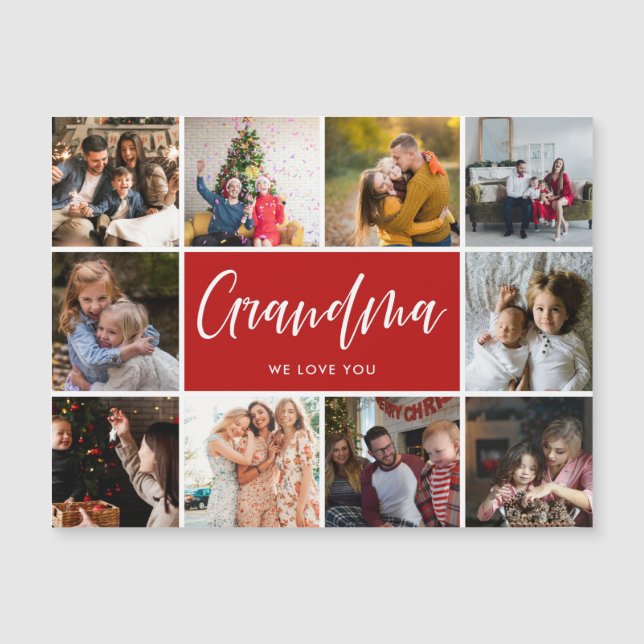 Grandma We Love You Photo Collage  (Front)