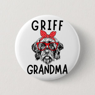 Grandma Wirehaired Pointing Griffon Nana Mother's 2 Inch Round Button