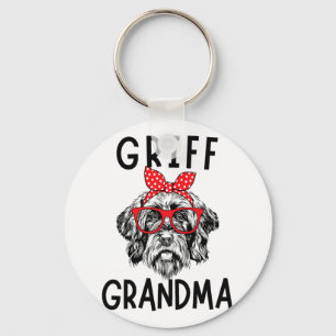 Grandma Wirehaired Pointing Griffon Nana Mother's Keychain