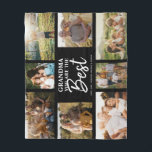 Grandma You are the Best Modern Photo Collage Fleece Blanket<br><div class="desc">Grandma you are the Best! Modern photo collage with space for 8 family pictures surrounding trendy script typography with your personalized names make for a unique keepsake gift!</div>