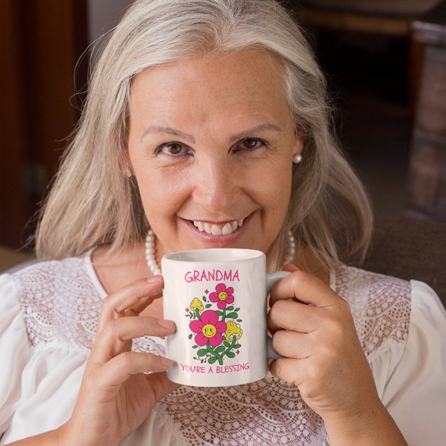 GRANDMA YOU'RE A BLESSING MOTHER'S DAY COFFEE MUG (Creator Uploaded)