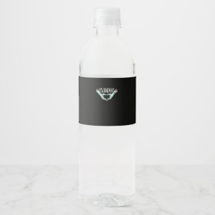 Grandma Zombie Hand Heart Halloween Costume Family Water Bottle Label
