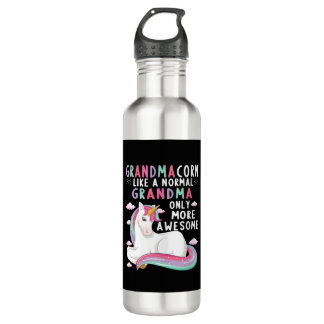 Grandmacorn Like A Normal Grandma Only More Awesom 710 Ml Water Bottle