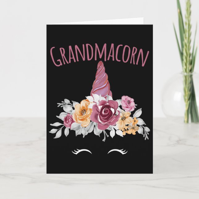 Grandmacorn Unicorn Grandma Premium  Card (Front)