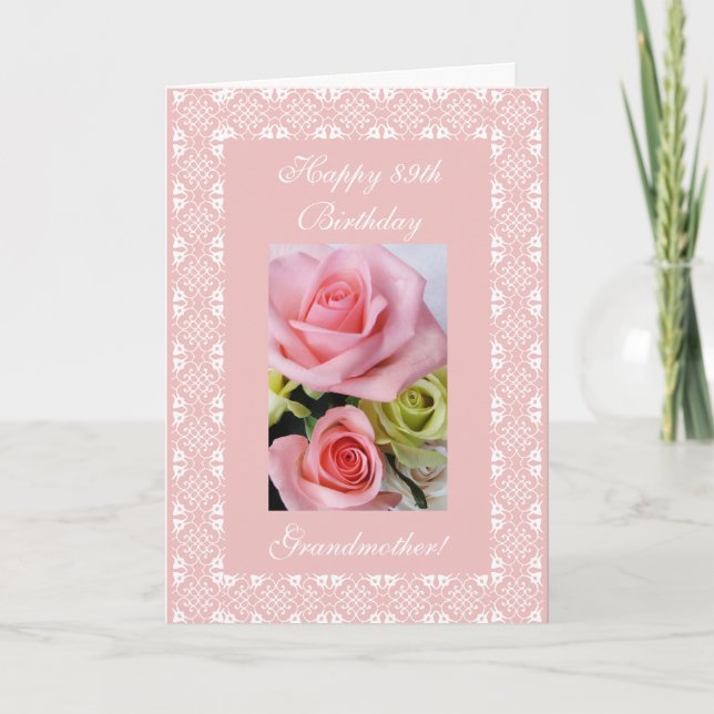 Grandma's 89th birthday - rose card (Front)