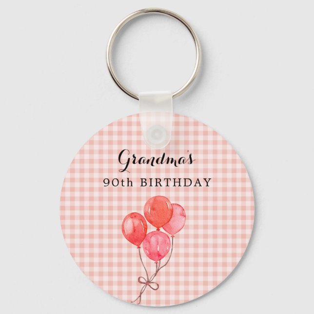 Grandma's 90th Birthday Keychain (Front)