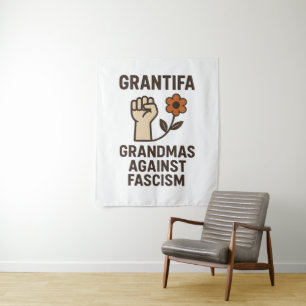 Grandmas Against Fascism Poster Tapestry