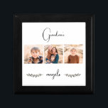 Grandma's Angels Photo Collage  Gift Box<br><div class="desc">Custom Multi-Photo Collage Jewellery Keepsake Box.  Grandma Gift.  3 Photos.  Grandma's Angels.  Grandma can be changed to any name.  Simple.</div>