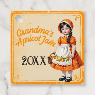 Grandma's Apricot Jam Vintage Favour Tags
