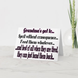 Grandma's are lucky card