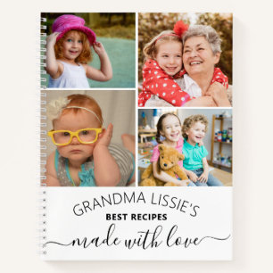 Grandma's Best Recipes Cookbook 5 Photo Collage Notebook