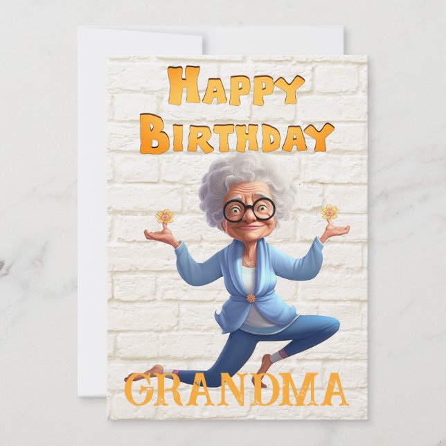 Grandma's Birthday Holiday Card (Front)