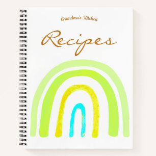 Grandma's Boho Kitchen Recipes Notebook