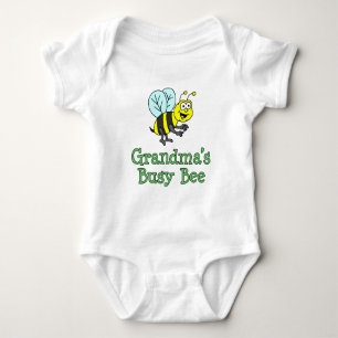 Grandma's Busy Bee Cute Cartoon Baby Bodysuit