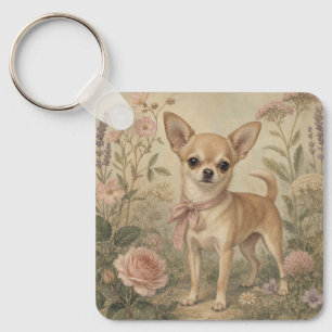 Grandma's Chihuahua Dog Square Keychain