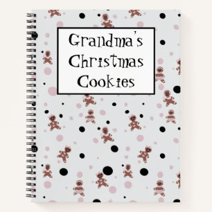 Grandma's Christmas Cookie Recipe Patterned Notebook