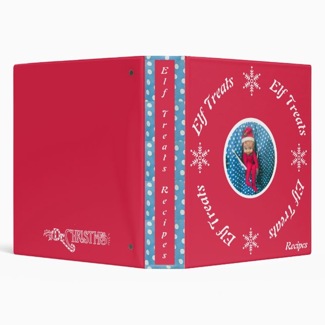 Grandmas Christmas Recipe Book Binder (Background)