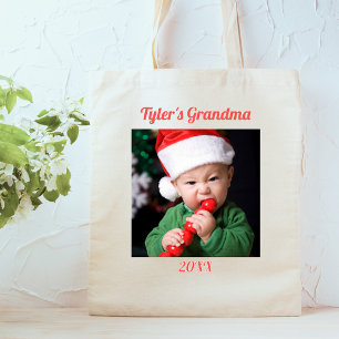 Grandmas Christmas Two Photo Tote Bag
