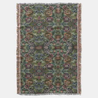 Grandma's Comfy Vintage Floral version 2 Dopp Kit Throw Blanket