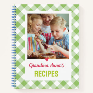 Grandma's CookBook (ADD YOU PHOTO) Notebook