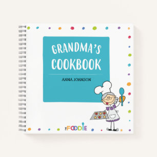  GRANDMA'S COOKBOOK Personalized Blank Recipe Book