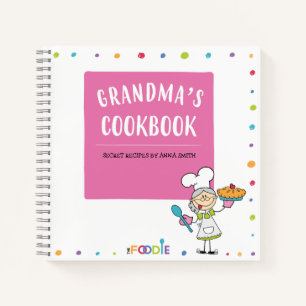 GRANDMA'S COOKBOOK Personalized Blank Recipe Book