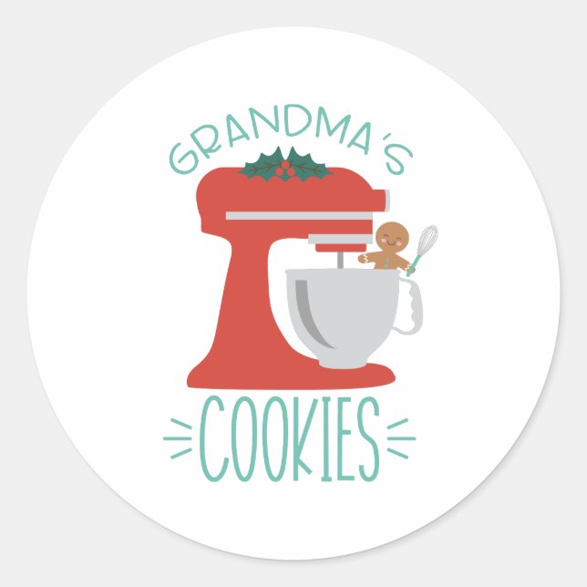 Grandmas Cookies Classic Round Sticker (Front)