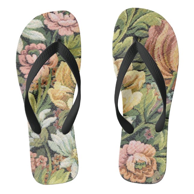 Grandma's Couch Pattern 2 Flip Flops (Footbed)